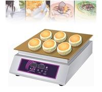 Machine De Fabrication De Soufflé électrique Dorayaki Baker Pancake Maker Muffin Making Machine en Acier Inoxydable 0-260 ℃ Plaque De Cuisson électrique Commerciale Gaufrier Antiadhésif