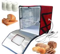 Machine De Fermentation De Pain Au Levain, étuve à Pâte avec Chauffage, Pot De Démarrage De Levain Aigre Réutilisable, Kit D’Outils De Fabrication De Pain Au Levain, Cha, Red, M