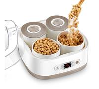 Machine De Fermentation Natto, Petite Yaourtière De 1,5 L, Contrôle De Température Constant, Couvercle du Récipient À Mémoire De Temps, Mémoire Occultante, Machine À Natto Multifonctionnelle
