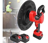 Machine de finition murale électrique | Polisseuse de plâtre et de mortier à 6 vitesses avec deux batteries de 15 000 mAh | Mélangeur de ciment avec tige d'agitation pour rénovation intérieur