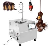 Machine de fonte et de températion de chocolat, 7L avec distributeur automatique et table vibrante, parfait pour les boulangers professionnels et les chefs d'intérieur, idéal pour le revêtement de cho