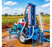 Machine de forage de puits d'eau hydraulique petite machine de forage portable type remorque équipement de forage de puits pour puits agricoles et approvisionnement en eau rurale