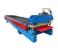 Machine de formage de rouleaux de tôle de toit en métal ondulé Machine de fabrication de tuiles idéale pour les entrepreneurs et les fournisseurs de matériaux de construction