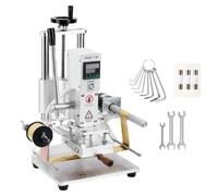 Machine de gaufrage à chaud, machine d'estampage à chaud, avec curseur de positionnement, écran LCD, bronzage du cuir, pour cuir, tissu et bois,WT-90SET