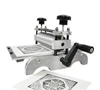 Machine de gravure à l'eau-forte, presse manuelle d'impression de bloc avec commande de rouleau pour l'impression de blocs en relief et l'affichage décoratif