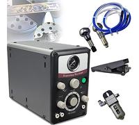 Machine de gravure bijoux pneumatique à double tête, machines manuelles pneumatiques 110 V/220 V, for l'or, l'argent, le cuivre, les, 220