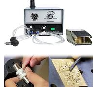 Machine de gravure bijoux pneumatique à double tranchant - Outils fabrication en argent doré 60 W micro-incrustation électrique bord perle rouleau