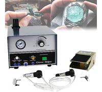 Machine de gravure bijoux pneumatique à double tranchant - Outils fabrication en argent doré 60W électrique micro-incrustation bord perle rouleau