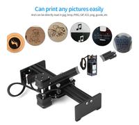 Machine de gravure laser 450 nm 30 W à focale fixe, mini imprimante de bureau, graveur laser portable, bricolage, imprimante de marque laser, zone de travail 170 x 200 mm, compatible avec le logiciel