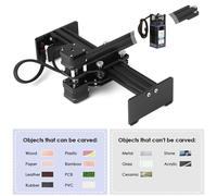 Machine de gravure laser 450 nm 30 W à focale fixe, mini imprimante de bureau, graveur laser portable, bricolage, imprimante de marque laser, zone de travail 170 x 200 mm, compatible avec le logiciel
