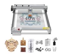 Machine de gravure laser LASER TREE 40W, graveur laser 40W avec assistance pneumatique, point focal fixe pour métal et bois, zone de gravure 400 x 400 mm