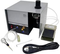 Machine de gravure pneumatique bijoux 1400 tr/min Machines pneumatiques à main vitesse réglable 80W Pièce graveur avec tête unique for, artisanat et fer forgé(Silver)