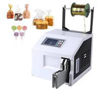 Machine de Groupage pour Supermarchés et Machine Automatique de Ligature Torsadée, Diamètre Réglable 0,19-1,18 Pouces, Écran 4,3 Pouces, Bobine Inoxydable avec 1 Rouleau Fil pour Pain, Bonbons