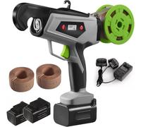 Machine De Jardin Sans Fil, Outil Électrique D’Attache Avec Moteur Sans Balais 60 W, Diamètre De Ligature 25 Mm (1 Po), 2 S Par Lien, 2 Batteries 2 Ah, Pour Serre, Vigne, Tomates(2RollsStrap)