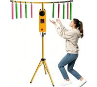 Machine De Jeu Darcade Catch Stick, Testeur De Réaction LED avec Trépied À Hauteur Réglable, Jeu De Vitesse Interactif pour Locations De Fêtes, Bars Et Événements Yellow