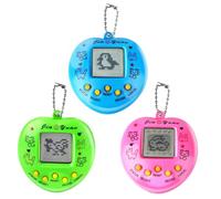 Machine de Jeu électronique pour Animaux domestiques, 3 Consoles de Jeu virtuelles, Mini Jouet Cadeau d'anniversaire avec Porte-clés