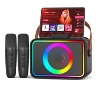 Machine de karaoké avec 2 Microphones pour Adultes et Enfants, Haut-Parleur de karaoké Bluetooth Portable pour Adultes et Enfants