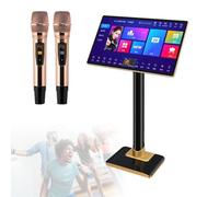 Machine De Karaoké Chinoise 19,5 Pouces 4K HD | 2 Microphones Sans Fil UHF À Réverbération, 3 To De Stockage, 1 Million De Chansons Dans Le Cloud