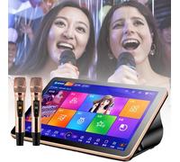 Machine De Karaoké Chinoise, avec écran Tactile Capacitif LED De 18,5 Pouces Et Microphone sans Fil Professionnel, Mise à Jour Et Téléchargement De Chansons dans Le Cloud., Black, 8TB