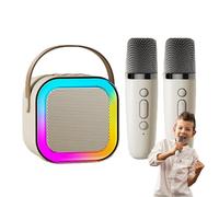 Machine de karaoké - microphone sans fil, haut-parleur | Affichage lumineux LED, audio portable, haute fidélité, batterie rechargeable, fonction de contrôle 'ec