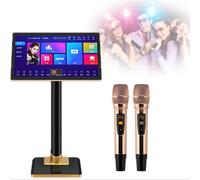 Machine de karaoké portable avec microphones sans fil, 1,1 million de chansons en ligne, support multilingue pour la maison, les fêtes, le divertissement