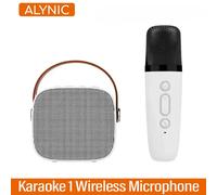 Machine de Karaoké Portable avec Microphones Sans Fil,Système HomeKTV DSP,Haut-Parleur Bluetooth,Stéréo HIFI,Surround pour Enfants,Cadeau de ix-A