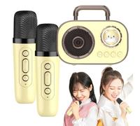 Machine de karaoké Portable, Machine de karaoké pour - Haut-Parleur sans Fil Portable avec Microphone | Fournitures Audio Rechargeables Longue durée de Vie de Batterie avec Double Connexion