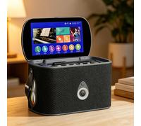 Machine de Karaoké pour Adultes avec Écran d'Affichage des Paroles, 2 Microphones, Autotune et Égaliseur, Enceinte 60-600W, Connexion TV, Système de Karaoké Portable pour Maison et Fête