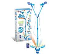 Machine de karaoké pour enfants avec support réglable - Ensemble de chant double microphone, lumières clignotantes et balle rotative, jouet musical pour enfants à partir de 3 ans