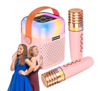 Machine de karaoké pour - Haut-parleur de chant sans fil avec 2 microphones | Karaoké pour chanter pour scène, bureau, cour, jardin, extérieur, fête, réunion, maison