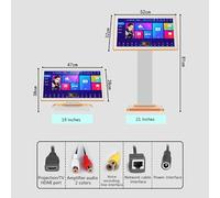 Machine De Karaoké Professionnelle, Écran Tactile 19/21,5 Pouces, Disque Dur 500G-8T, Connexion Intelligente + Commande Vocale, Puce 8 Cœurs/Fonctionne en Douceur,2T,B-21.5inch