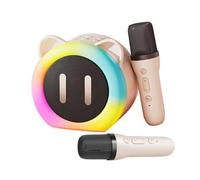 Machine de karaoké sans fil, machine de karaoké portable | Ensemble microphone et haut-parleur à oreilles mignonnes | Microphone et haut-parleur portables pour l'extérieur, la famille et la maison, ad