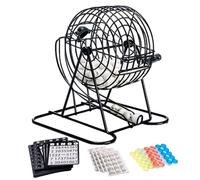 Machine de loterie de Bingo | Kit traditionnel de bingo | Machine à sous de loterie manuelle | Jeu de machine à billes de loterie Deluxe | Machine à billes de loterie avec loquet incurvé pour fêtes