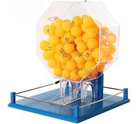 Machine De Loterie en Acrylique à 100 Boules, Ensemble De Bingo Automatique De Luxe, Sélecteur De Numéro De Boule à Manivelle, Jouet Interactif De Machine à Dessiner De Loterie, Cage De Bin
