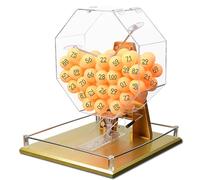 Machine de loterie Manuelle, Machine à balles de loterie avec Balle de 50/100 pièces, Tambour de tombola, Accessoires de Tennis de Table, loterie d'enchères Porte-Bonheur, Cage de Bingo pour Grands