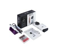 Machine de manucure rechargeable for perceuse à ongles 30 000 tr/min, ensemble de perceuse sans fil for dissolvant professionnel de gel for ongles(30000RPM White)