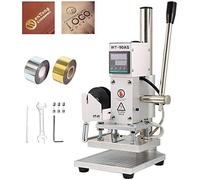 Machine De Marquage à Chaud 110 V - Imprimante à Contrôle Manuel De La Température pour Cuir, PVC, Bois, Fabrication De Cartes - Outil De Gaufrage pour Loisirs Créatifs Silver Hot Press Board:5x7cm