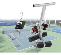 Machine de marquage de ruban avec kit de dessin de cercle, applicateur de ruban adhésif de sol pour le marquage de terrain de basket-ball et d'entrepôt