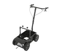 Machine de marquage double ligne avec 4 roues, hauteur réglable de 13 à 29 cm, largeur de ligne 10 à 13 cm, 12 compartiments pour boîtes de peinture, noir, 62,9 x 39,3 x 86,8 cm, pour parking et