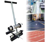 Machine de marquage routier à pousser à la main - Applicateur de marquage de voie avec rouleau en caoutchouc - Applicateur manuel de ruban de sol pour allée asphalte ou béton