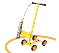 Machine de marquage routier poussée à la main avec modèles numériques pour tracer des lignes, des arcs et des cercles sur les allées et les parkings