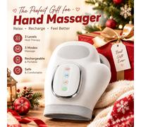 Machine de massage à main sans fil avec compression de chaleur et d'air, 3 modes 5 niveaux électrique chauffé à la main Palm Finger Massager au poignet pour l'arthrite Carpal Tunnel Relief, cadeau 1pc