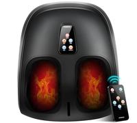Machine de massage Shiatsu pour les pieds avec chaleur, pétrissage profond amélioré pour soulager la douleur, la fasciite plantaire, la neuropathie, convient jusqu'à 33 cm, cadeaux pour femmes, mamans