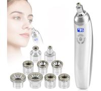 Machine de Microdermabrasion, Aspirateur Point Noirs vec 9 têtes en Diamant Dispositif de Microdermabrasion Portable pour le Peeling Facial et un Nettoyage Approfondi