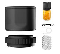 Machine de Mise Sous Vide pour Bocaux Mason, Kit Scelleuse de Bocaux Électrique pour Le Stockage Des Aliments, Compatible avec Une Bouche Large Et Une Bouche Régulière, pour Aliments Secs Et Liquides