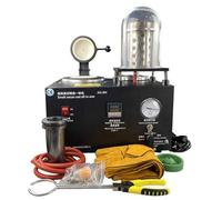Machine de moulage sous vide 1500 W pour moulage de cire perdue - Four de fusion des métaux avec kit de pompe à vide et creuset en graphite pour la fabrication de bijoux 2 kg