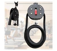Machine de Musculation Complet, Entraîneur à Corde Sans Fin,4m de Corde en Nylon, Résistance Réglable, Convient Construire une Salle de Sport Maison Compacte(Red)
