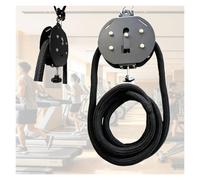 Machine de Musculation Complet, Entraîneur à Corde Sans Fin,4m de Corde en Nylon, Résistance Réglable, Convient Construire une Salle de Sport Maison Compacte(Black)