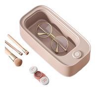 Machine de nettoyage de bijoux - Nettoyeur à anneau à ultrasons portable, unité tactile pour les yeux | Nettoyeur de cavitation de 45000Hz avec base en caoutchouc non glissé, réservoir en acier i