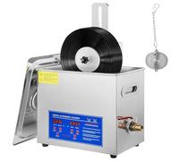 Machine de nettoyage de disques vinyles de 6 L avec nettoyage double face auto-rotatif, nettoie 6 disques à la fois, minuterie de 0 à 30 minutes